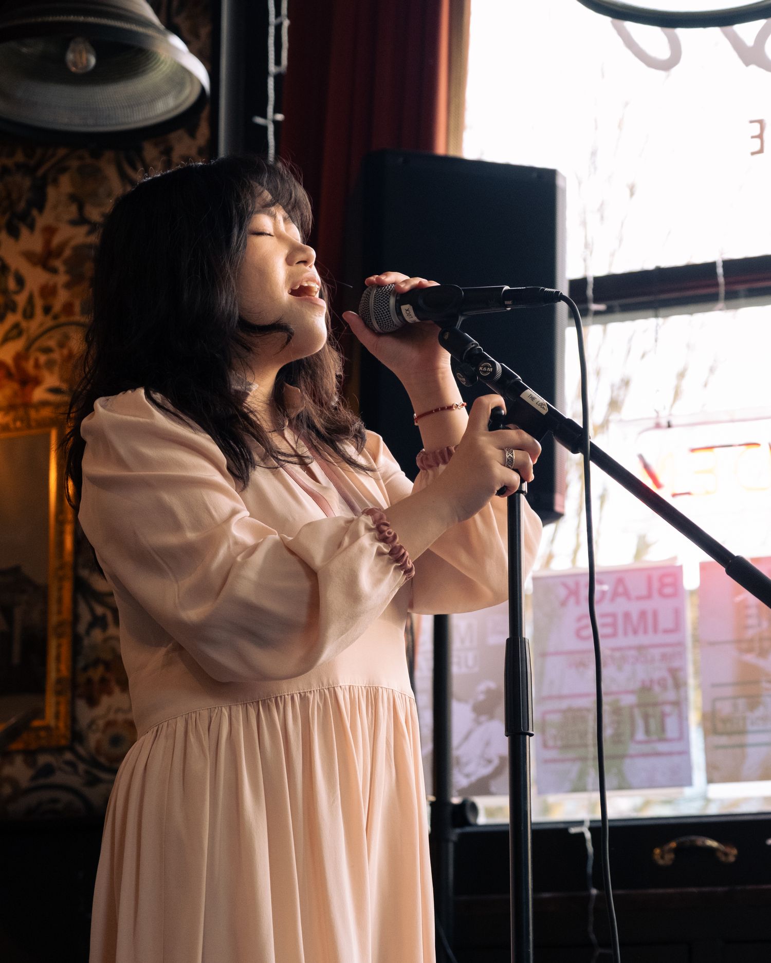 Musicians performing live
